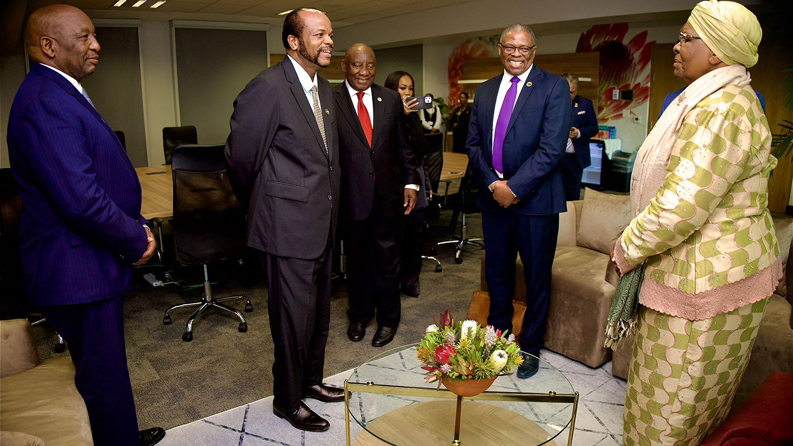 His Majesty King Mswati III shares a moment with Namibia President Netumbo Nandi-Ndaitwah during the 9th SACU Summit in Cape Town. (Courtesy pics)